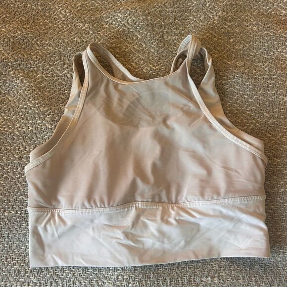 Lululemon Cream High Neck Sports Bra - Picture 4 of 6